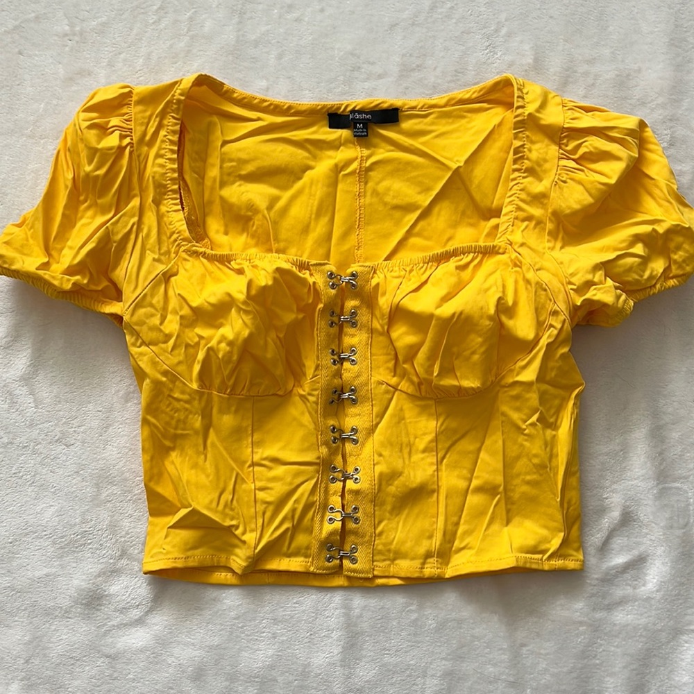 Yellow Crop Top